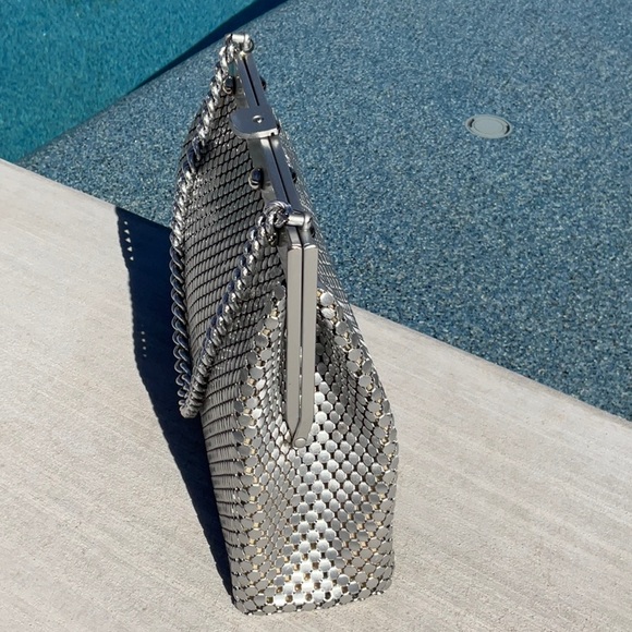 Whiting And Davis Silver Chainmail Satchel - Picture 8 of 16